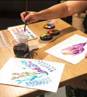 Paint and Sip Class Watercolour and Wine - Sunshine Coast Tourism
